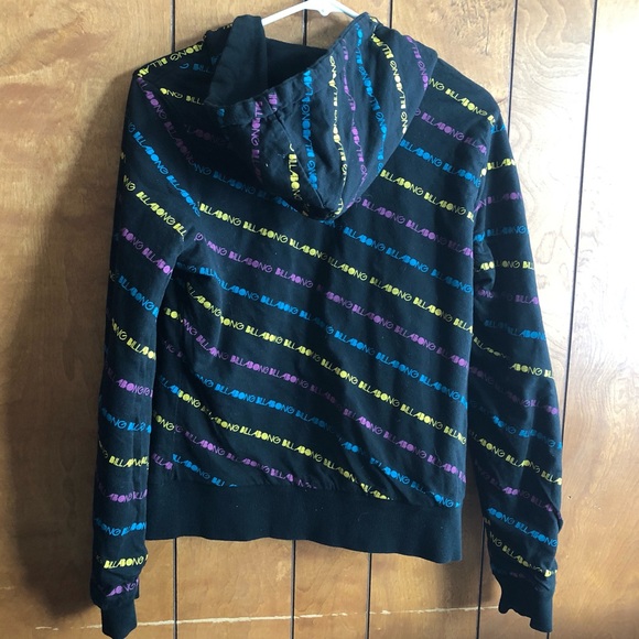 Reversible Billabong Black Jacket Coat Long Sleeve Front Zipper - Picture 4 of 11